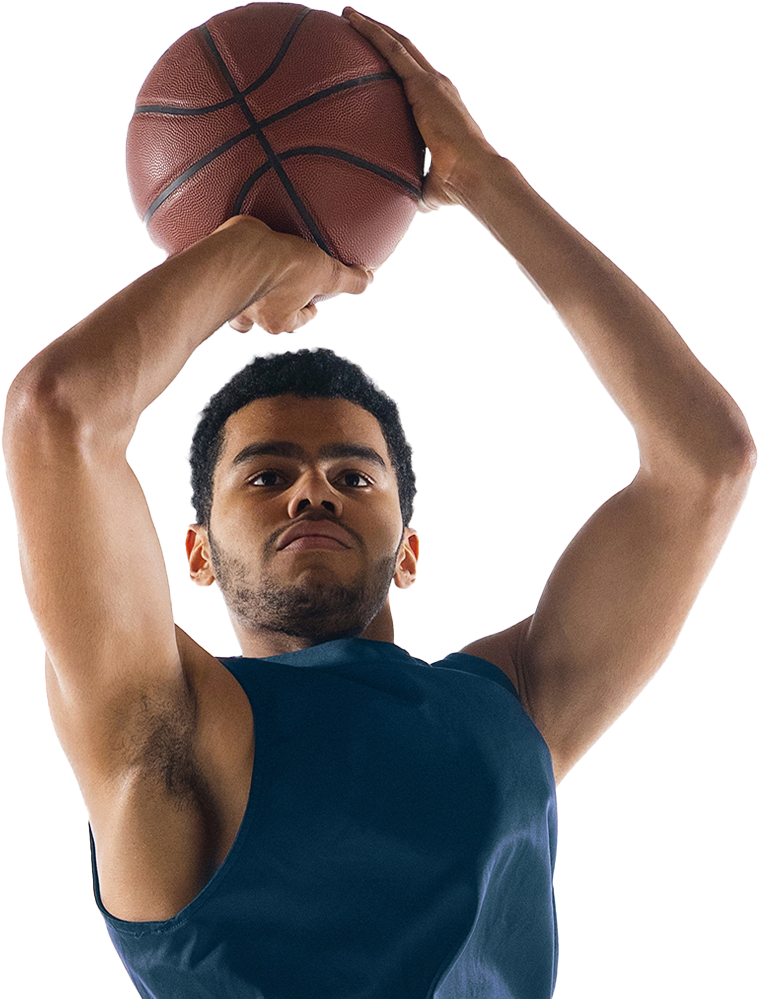 Image of a basket ball player shooting a ball